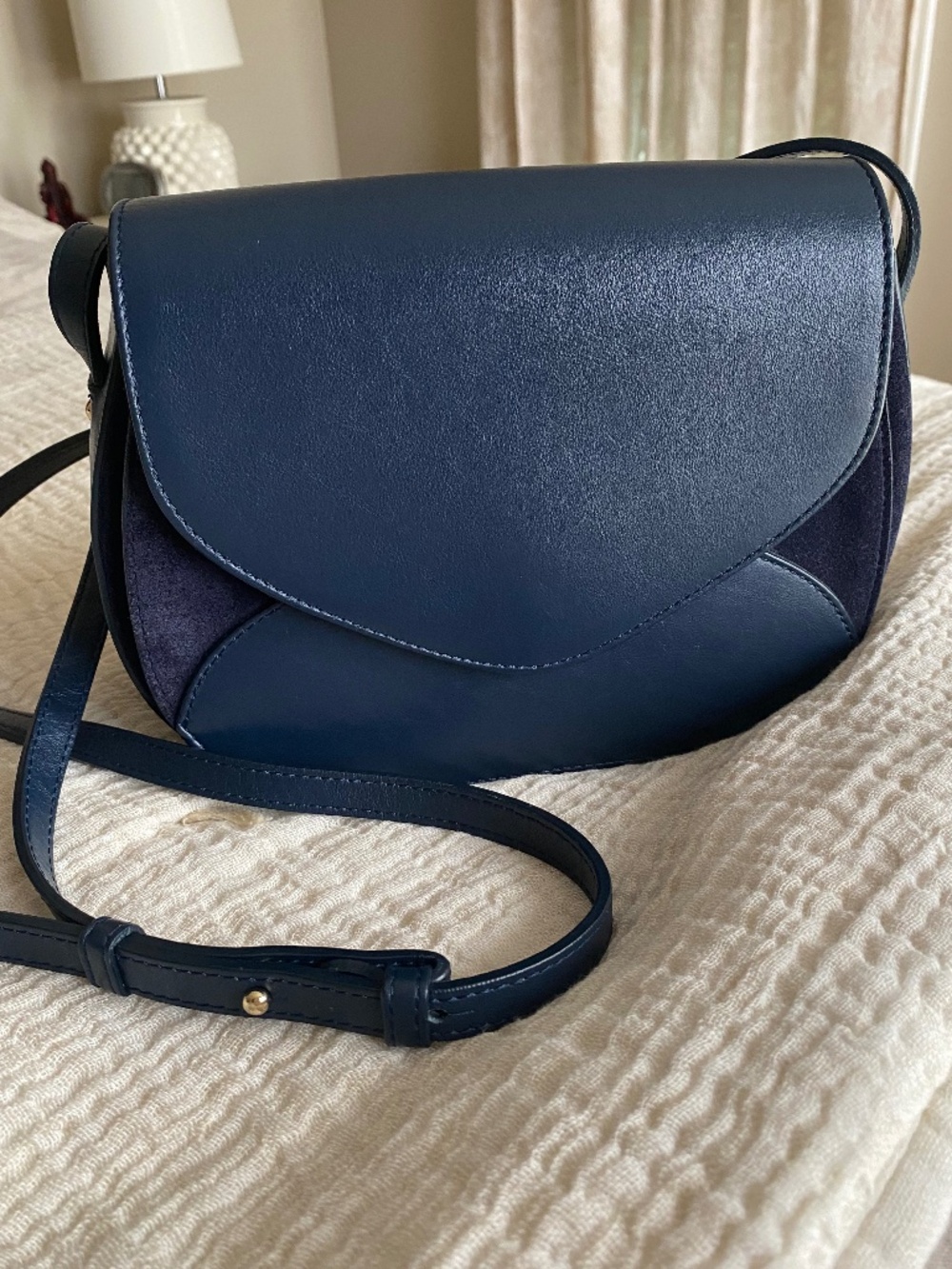 Sezane OLIVIA Bag Navy EUC
